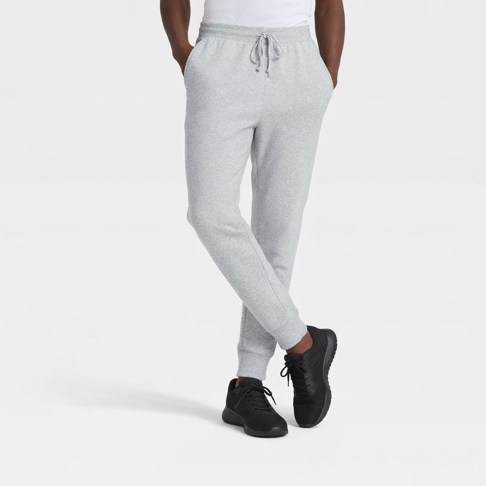 All In Motion Men's Active Comfort Fleece Jogger Pants Gray Size XL
